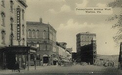A view of 1800 historic downtown Warren