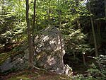 One of the large rocks left behind by a glacier long ago