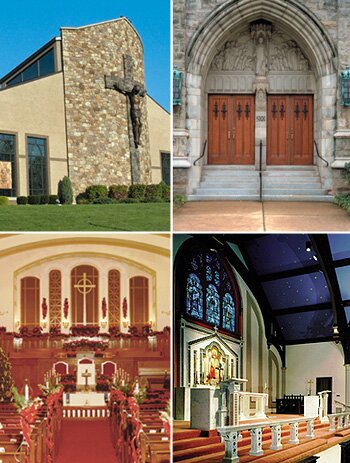 Photographs taken of various churches in Warren County